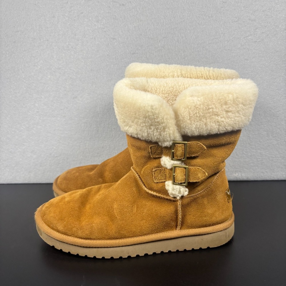 UGG women's chestnut Sulana lined Koola suede snow boots size‎ 9M 1013823 buckle